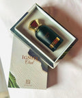 Oud fragrance by Ahmed Al Maghribi, lasting 12+ hours