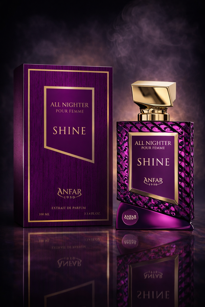 ✨ All Nighter Shine by Anfar perfumes brand – Extrait de Parfum (100ml)