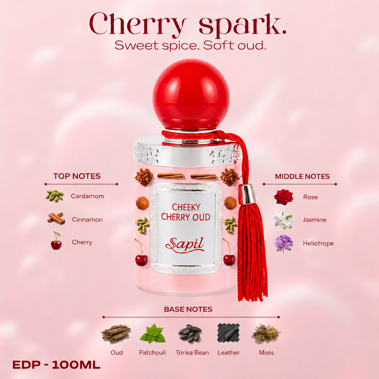 Cheeky Cherry Oud 100ml EDP | Sapil