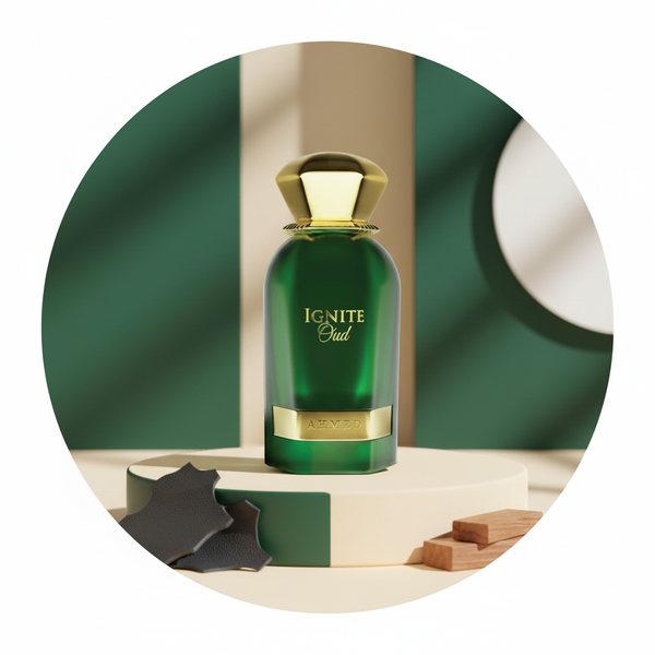 Oud fragrance by Ahmed Al Maghribi, lasting 12+ hours - product-storytelling-v2