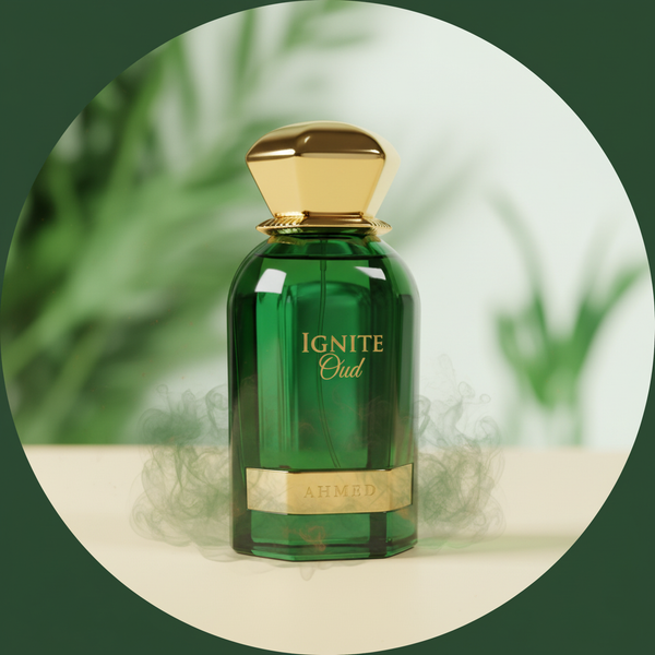 Oud fragrance by Ahmed Al Maghribi, lasting 12+ hours - product-storytelling-v2